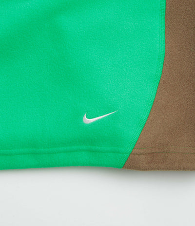 Nike ACG Wolf Tree Crewneck Sweatshirt  in Green Shock and Mosswood Brown / Summit White