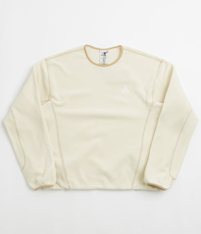 Nike ACG Wolf Tree Crewneck Sweatshirt  in Light Khaki and Parachute Beige / Summit White