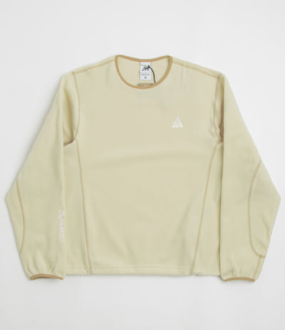 Nike ACG Wolf Tree Crewneck Sweatshirt  in Light Khaki and Parachute Beige / Summit White
