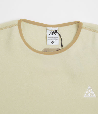 Nike ACG Wolf Tree Crewneck Sweatshirt  in Light Khaki and Parachute Beige / Summit White