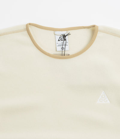 Nike ACG Wolf Tree Crewneck Sweatshirt  in Light Khaki and Parachute Beige / Summit White