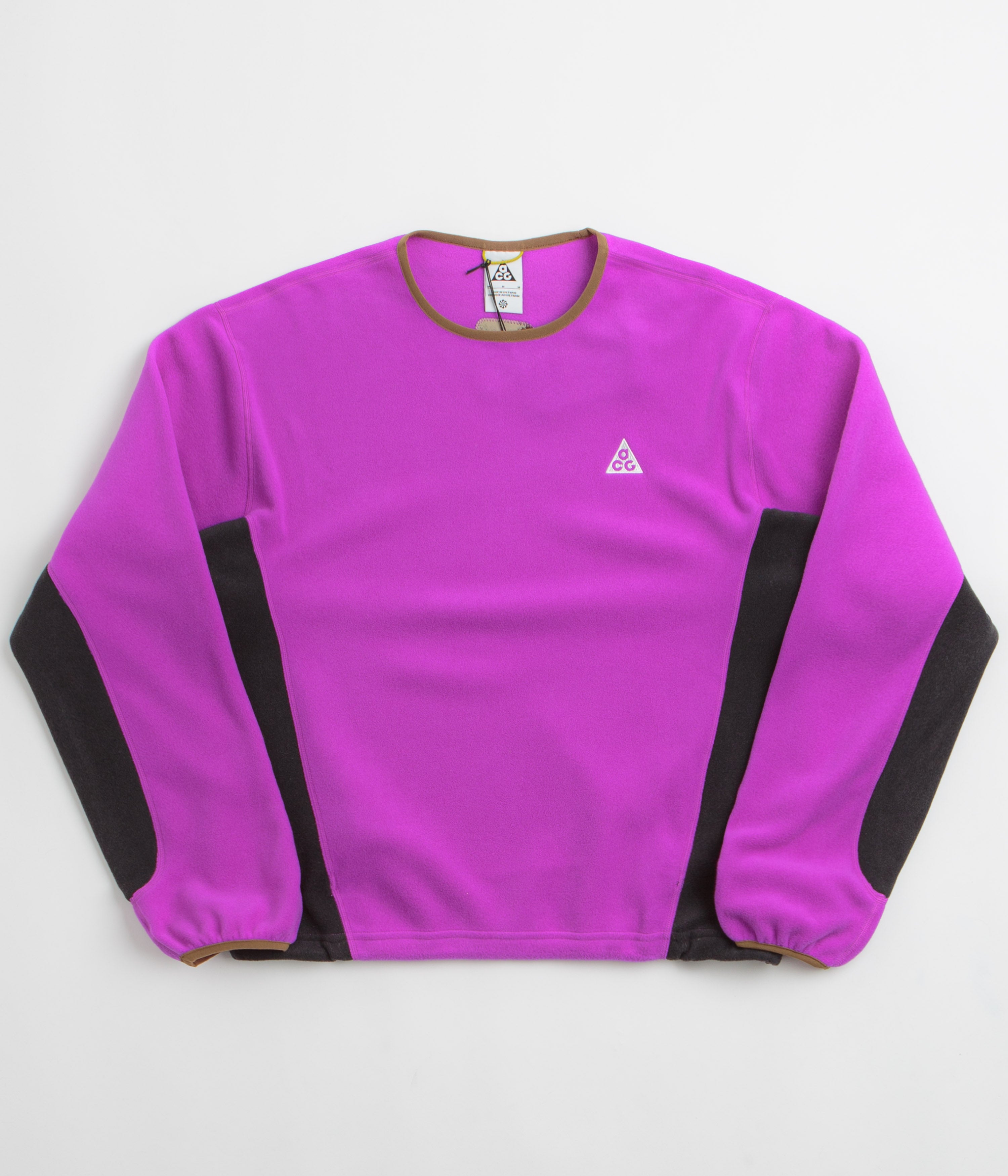 Nike ACG Wolf Tree Crewneck Sweatshirt  in Vivid Purple and Black / Summit White
