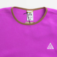 Nike ACG Wolf Tree Crewneck Sweatshirt  in Vivid Purple and Black / Summit White thumbnail