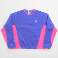 Nike ACG Wolf Tree Crewneck Sweatshirt in Persian Violet and Hyper Pink / Summit White thumbnail