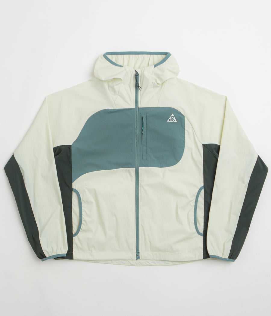Nike ACG Womens Five Towers Jacket in Sea Glass and Black Spruce / Summit White
