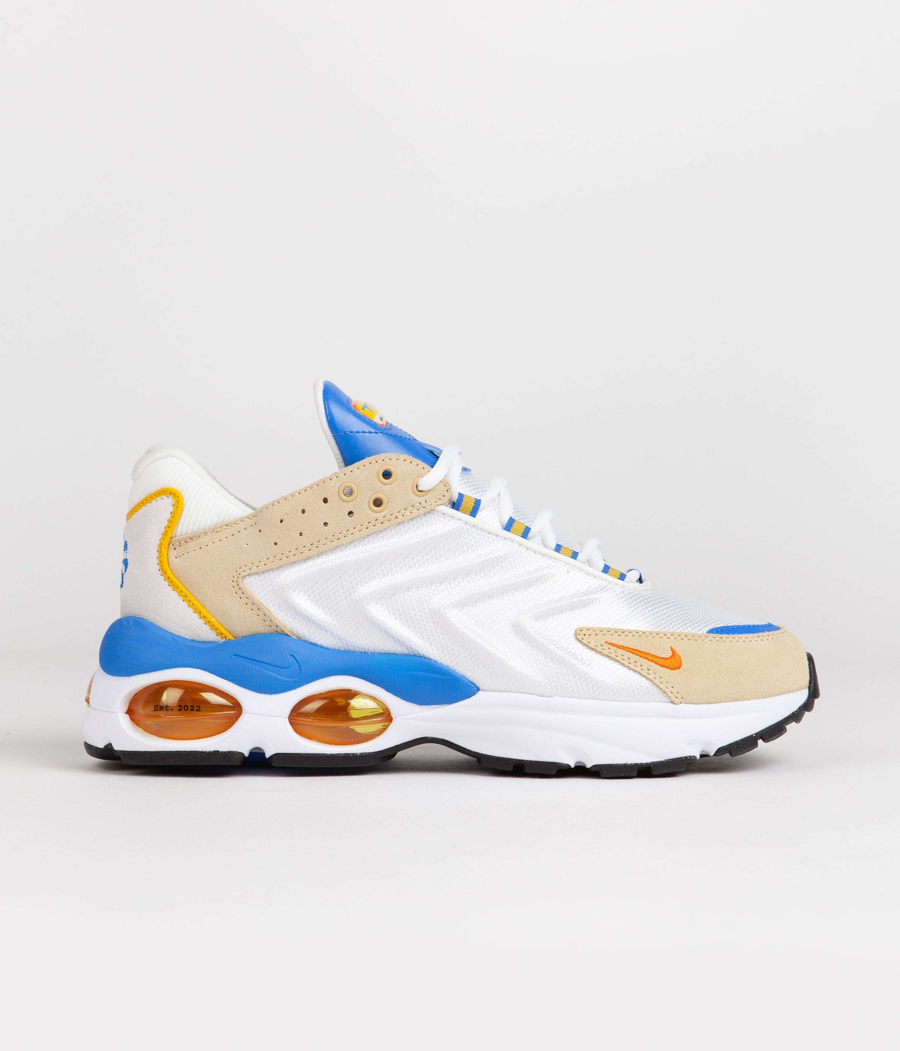 Nike Air Max TW SE Shoes in Summit White and Safety Orange and Sesame