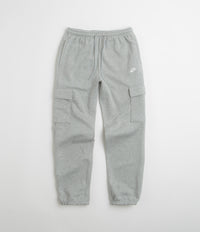 Nike Club Cargo Pants in Dark Grey Heather and Light Smoke Grey / White