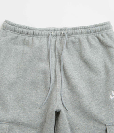 Nike Club Cargo Pants in Dark Grey Heather and Light Smoke Grey / White