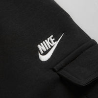 Nike Club Fleece Cargo Joggers - Black / Black / White thumbnail