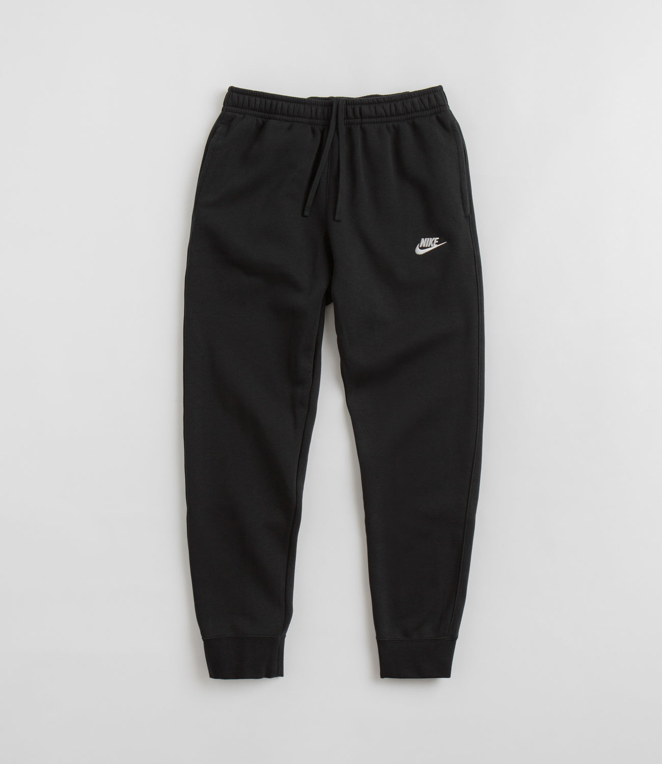 Nike Club Fleece Joggers - Black / Black / White | Flatspot