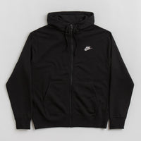 Nike Club Full-Zip Hoodie in Black and Black / White thumbnail