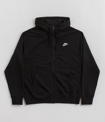Nike Club Full-Zip Hoodie in Black and Black / White