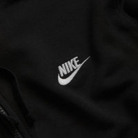 Nike Club Full-Zip Hoodie in Black and Black / White thumbnail