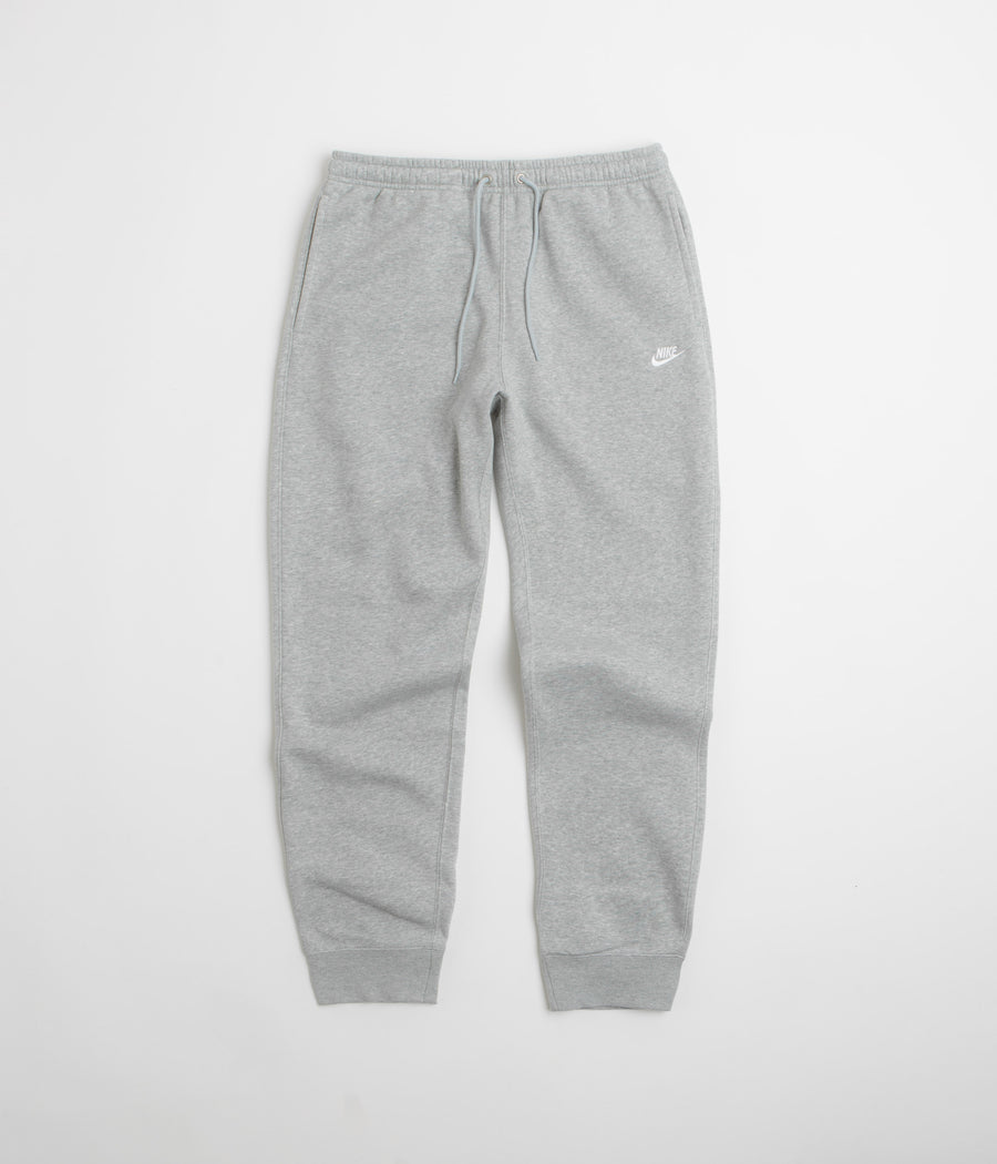 Nike Club Joggers in Dark Grey Heather and Light Smoke Grey / White