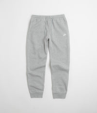 Nike Club Joggers in Dark Grey Heather and Light Smoke Grey / White