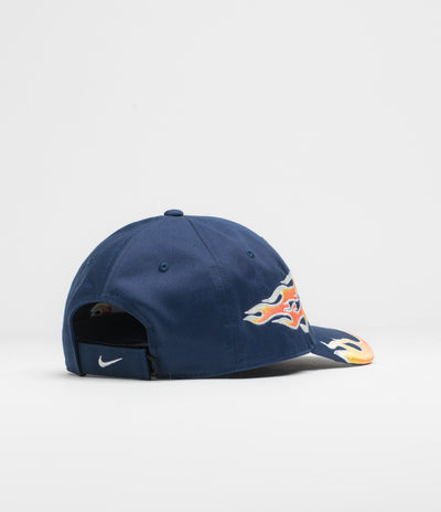 Nike Club Structured OG Flame Cap in Midnight Navy