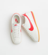 Nike Cortez Shoes in Sail and University Red and Gum Yellow