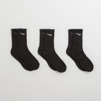 Nike Everyday Cushioned Training Crew Socks (3 Pair) - Black / White thumbnail
