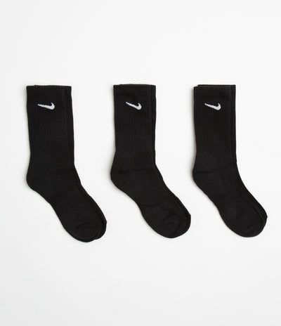 Nike Everyday Cushioned Training Crew Socks (3 Pair) - Black / White