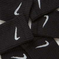 Nike Everyday Cushioned Training Crew Socks (3 Pair) - Black / White thumbnail