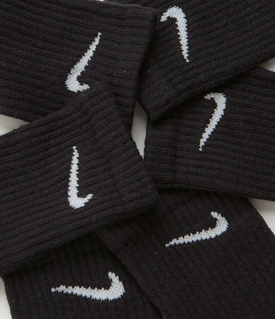 Nike Everyday Cushioned Training Crew Socks (3 Pair) - Black / White