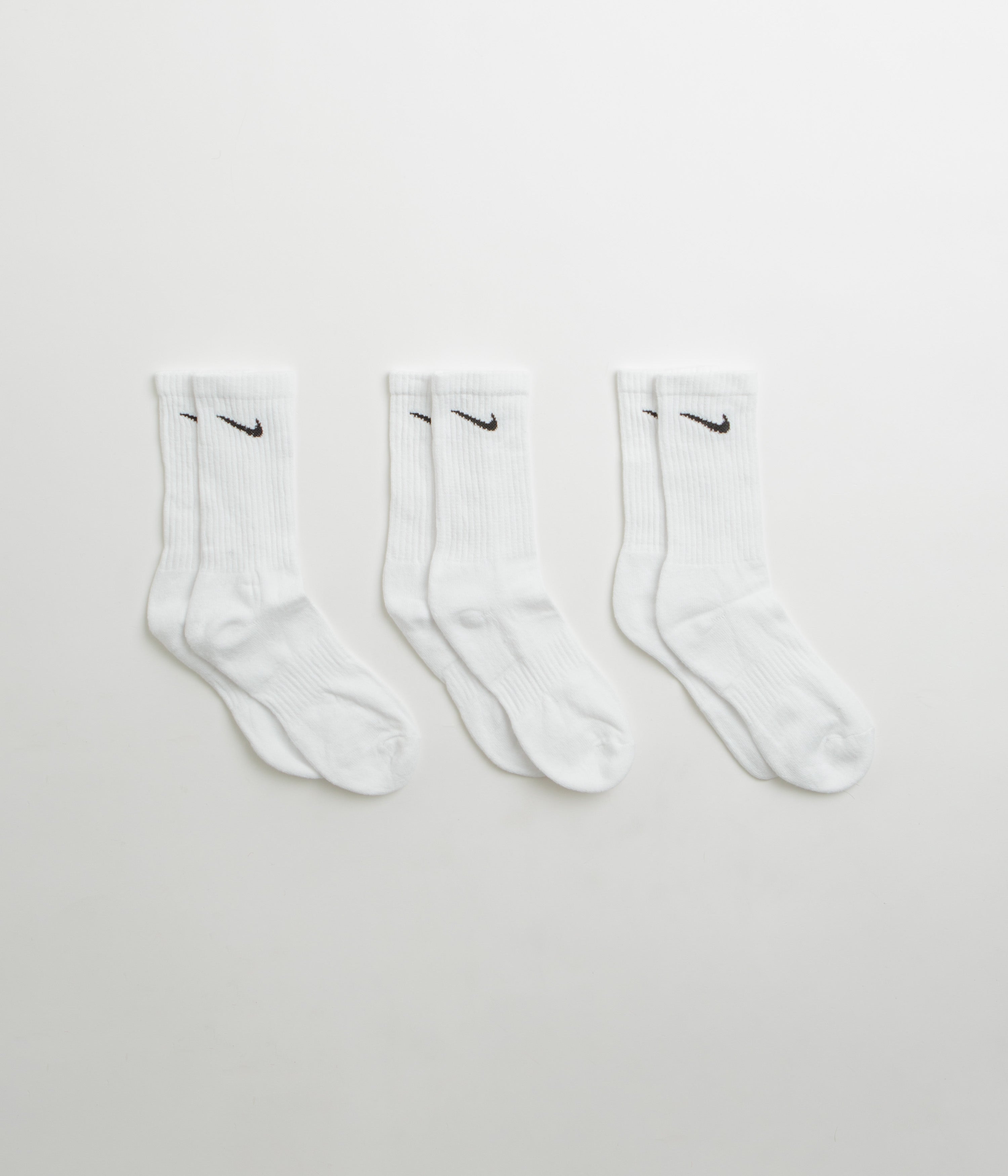 Nike Everyday Cushioned Training Crew Socks (3 Pair) in White and Black