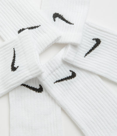 Nike Everyday Cushioned Training Crew Socks (3 Pair) in White and Black