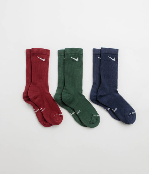 Nike Everyday Elevated Socks (3 Pack) - Blue / Red / Green