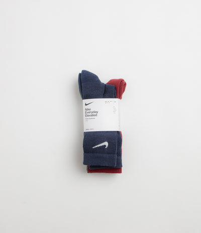 Nike Everyday Elevated Socks (3 Pack) - Blue / Red / Green
