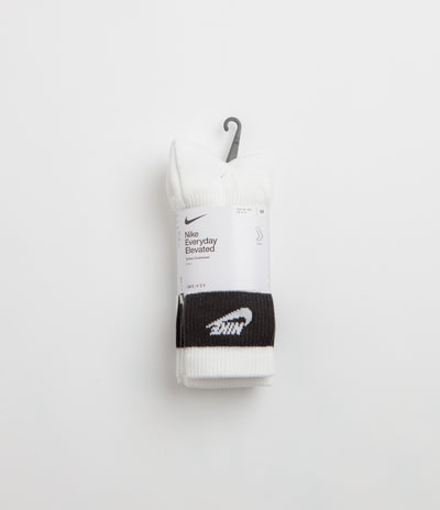 Nike Everyday Elevated Socks (3 Pack) - White / Black