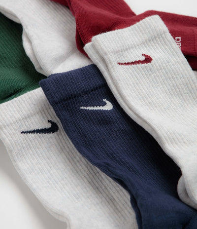 Nike Everyday Elevated Socks (6 Pack) - Multi -Blue / Red / Green / Grey