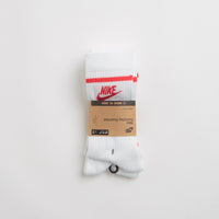 Nike Everyday Essential Crew Socks (3 Pair) in White and University Red / University Red thumbnail