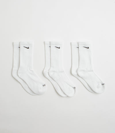 Nike Everyday Plus Cushioned Socks (3 Pack) in White and Black