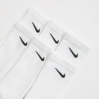 Nike Everyday Plus Cushioned Socks (3 Pack) in White and Black thumbnail