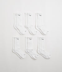 Nike Everyday Plus Cushioned Socks (6 Pack) in White and Black