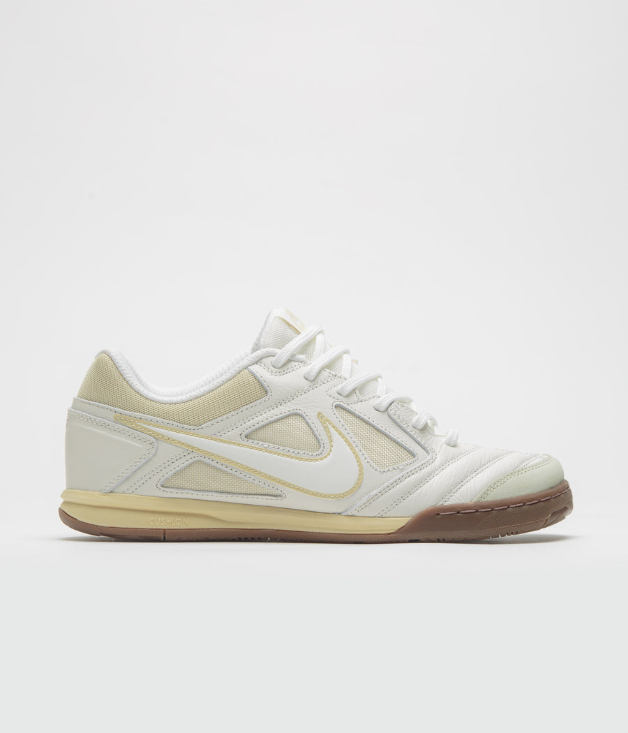 Nike Gato Shoes in Sail and Light Khaki and White - Gum Dark Brown