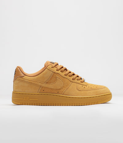 Nike SB Air Force 1 Shoes in Flax and Flax and Black - Gum Light Brown