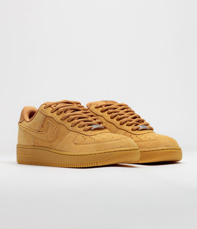 Nike SB Air Force 1 Shoes in Flax and Flax and Black - Gum Light Brown