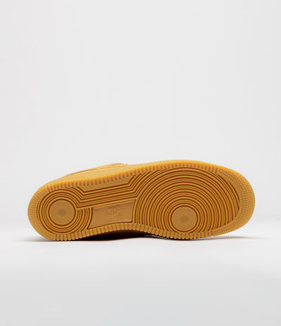 Nike SB Air Force 1 Shoes in Flax and Flax and Black - Gum Light Brown