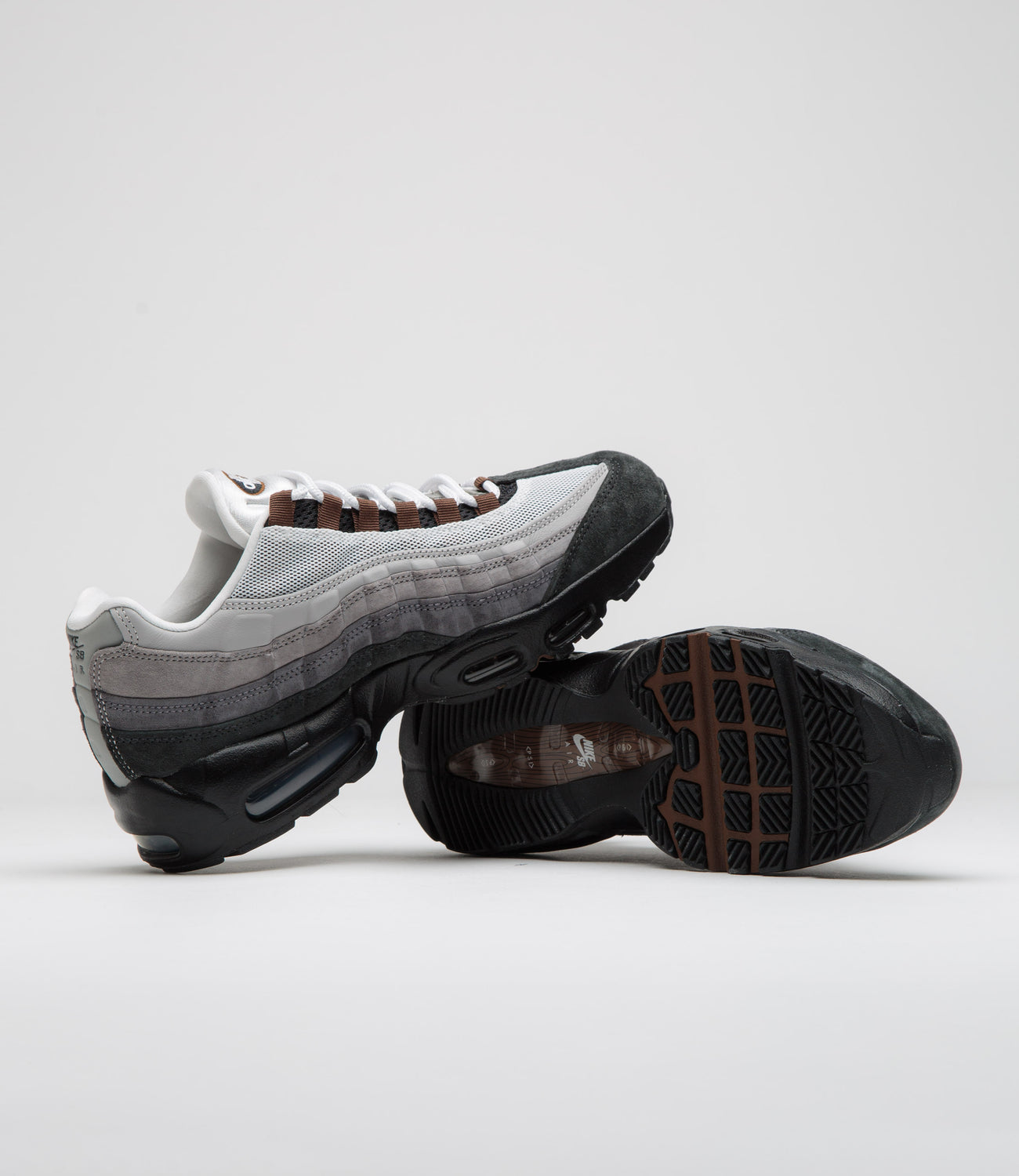 nike air max 95 trainers black anthracite gum brown white