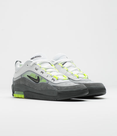 Nike SB Air Max Ishod Shoes in Black and Neon Yellow and Anthracite - Light Graphite
