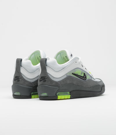 Nike SB Air Max Ishod Shoes in Black and Neon Yellow and Anthracite - Light Graphite