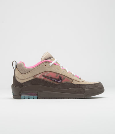 Nike SB Air Max Ishod Shoes in Hemp and Baroque Brown and Pinksicle