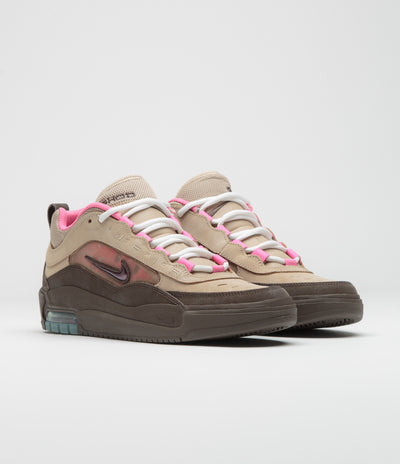 Nike SB Air Max Ishod Shoes in Hemp and Baroque Brown and Pinksicle