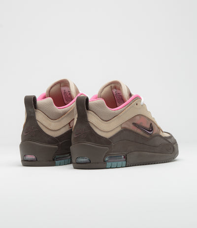 Nike SB Air Max Ishod Shoes in Hemp and Baroque Brown and Pinksicle