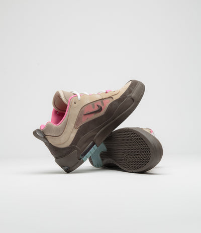 Nike SB Air Max Ishod Shoes in Hemp and Baroque Brown and Pinksicle