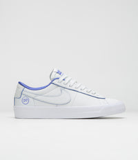 Nike SB Blazer Low Pro GT Premium Shoes in Summit White and Game Royal and Summit White
