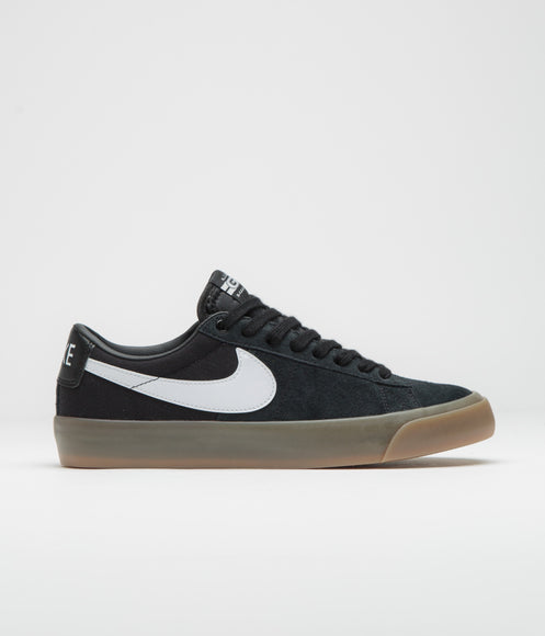 Nike SB Blazer Low Pro GT Shoes - Black / White - Black - White