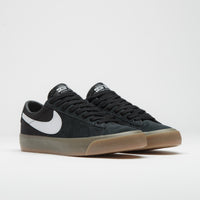 Nike SB Blazer Low Pro GT Shoes in Black and White and Black - White thumbnail