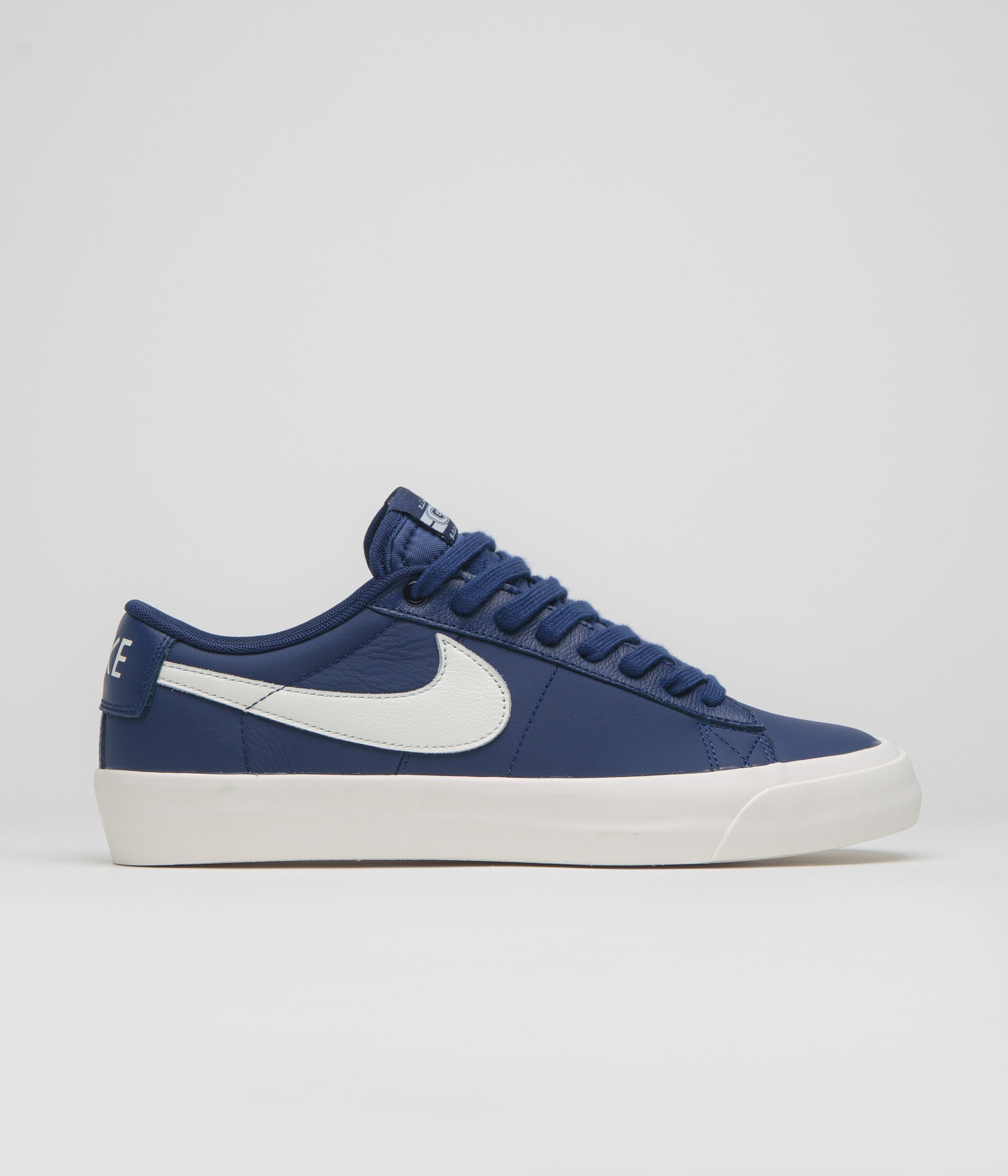 Nike SB Blazer Low Pro GT Shoes in Blue Void and Sail and Blue Void